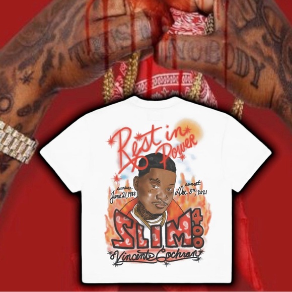 🆕 SLiM 400 🕊️ MeMoRiaL TeE 👕 YG 👌🏾👐🏾 4HuNNiT - Picture 3 of 4